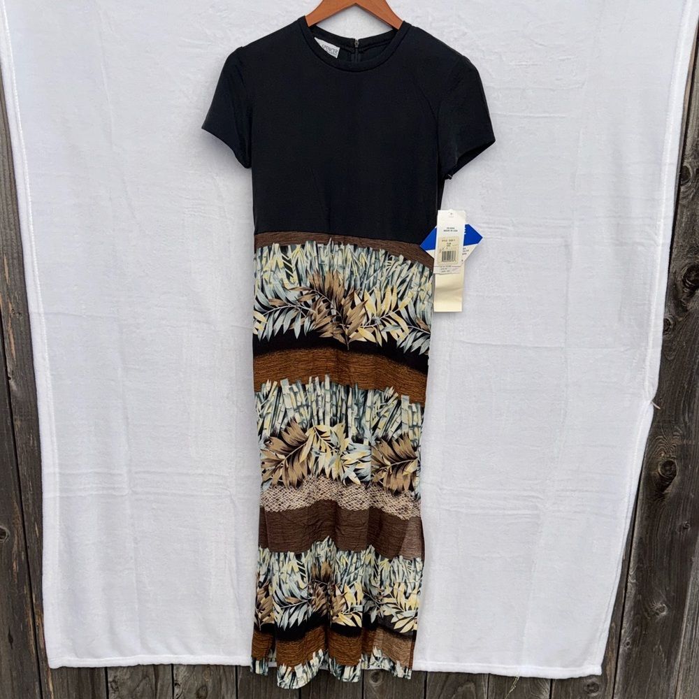 K.C. Spencer Colorful Maxi T-shirt Vintage Dress Size 6